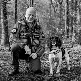 Photo of Search Dog Oppo and his handler Bug